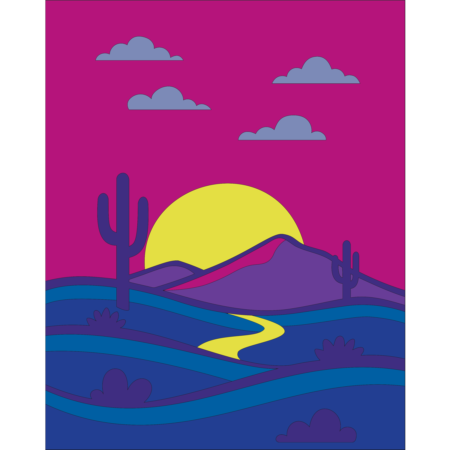 The Taste of Balance Moderate Neon Desert