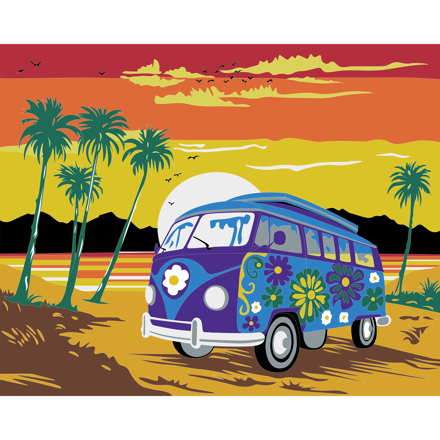 Palm Paradise Hippie Van